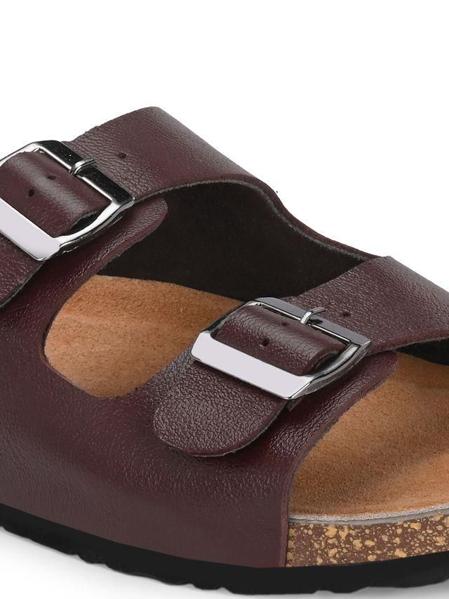 Men’s Arizona Cherry Synthetic Leather Slippers – Lightweight EVA Sole