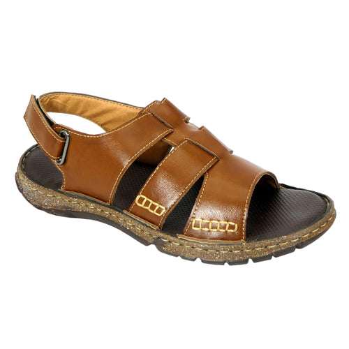 AM PM Men’s Daily Comfort Strap Sandals – Premium Synthetic Leather, PU Sole
